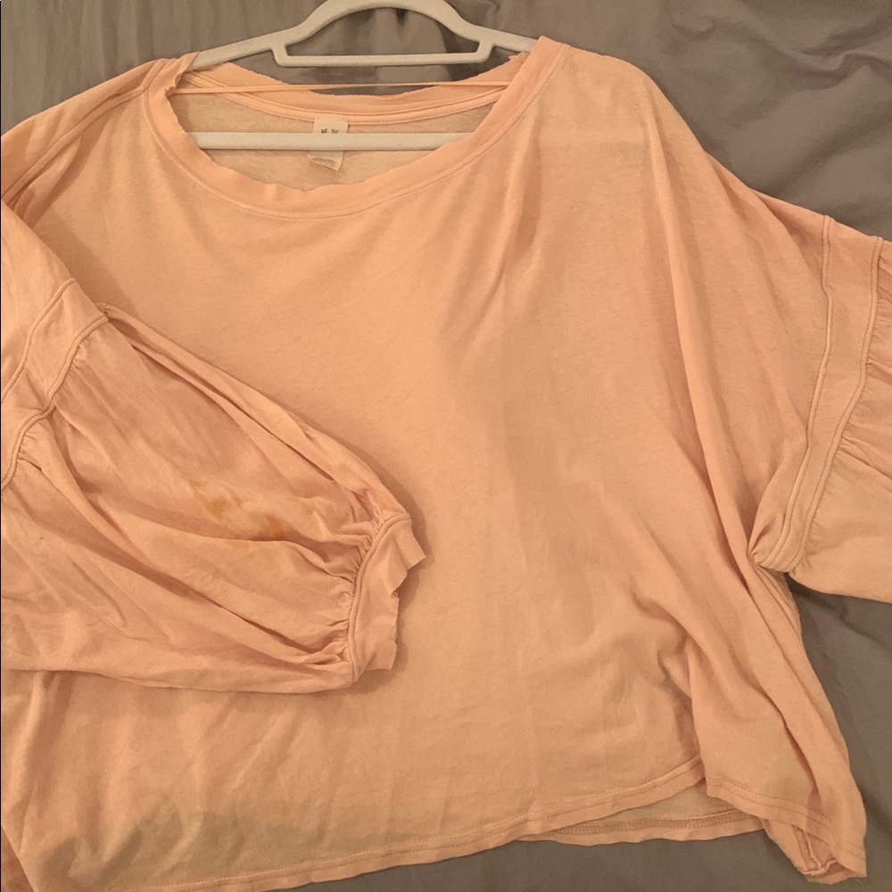 Free People Orange flowy top